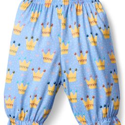 Kookie Kids Full Length Lounge Pant Crown Print - Blue-image-68