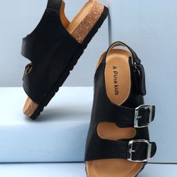 Pine Kids Open Toe Sandals - Black-image-61
