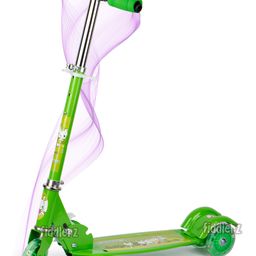 Fiddlerz Kid's 3 Wheel Scooter with LED Lights - Green-image-28