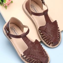 Pine Kids Sandals With Velcro Closure - Brown-image-6
