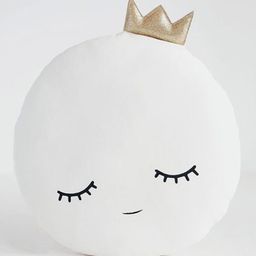 Stybuzz Full Moon Shape Plush Velvet Cushion - White-image-8