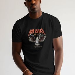 OUTLAWS Typography Printed Round Neck T-shirt-image-67