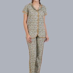 BAESD Women Floral Printed Pure Cotton Night suit-picture-9