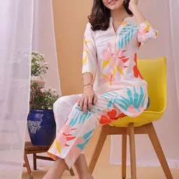 KALINI Printed Top With Trousers Co-Ords-picture-55