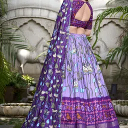 A TO Z CART Printed Ready to Wear Lehenga & Unstitched Blouse With Dupatta image 3