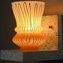 SOMIL Yellow Glass Cylinder Printed Wall Lamps-image-87