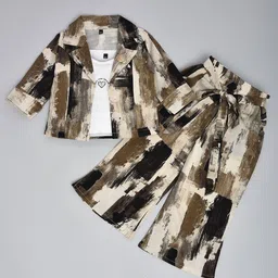 we11 Girls Printed Long Sleeves Shirt With Palazzos & Inner Top-image-47