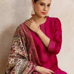 Varanga Women Regular Kurta with Trousers & With Dupatta-picture-3