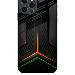 QRIOH Geometric Printed iPhone 12 Pro Back Case Mobile Accessories-image-31
