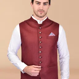PRINTINDIA Men Sleeveless Mandarin Neck Nehru Jacket-picture-23