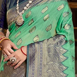 Anouk Woven Design Zari Chanderi Saree image 4