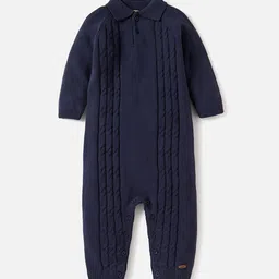 Giggles by Babyshop Boys Self Design Cable Knit Cotton Romper-picture-26