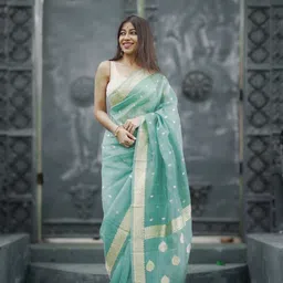 S.K.C Woven Design Zari Banarasi Saree-image-76