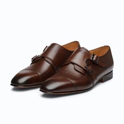 3DM Lifestyle Men Leather Formal Monk Shoes-image-85