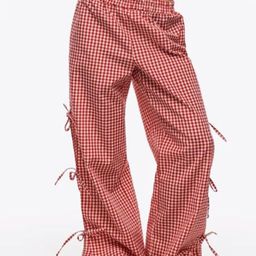 Bella Babe by SK Checked Pure Cotton Wide-Leg Trouser-image-57
