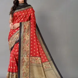Ethnic motifs printed saree-9