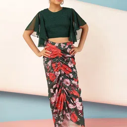 Antheaa Girls Top with Skirt Clothing Set-image-68