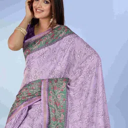 TASRIKA Ethnic Motifs Printed Mukaish Block Print Saree-picture-30