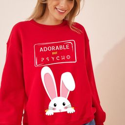 RAYACLOSET Women Printed Sweatshirt-image-4