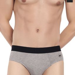 LOGGERHEAD Pack Of 2 Cotton Mid-Rise Basic Briefs LHFB004-Anthra-Black-13