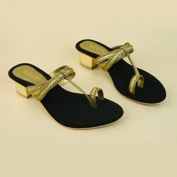 Ozuri Embellished One Toe Party Block Sandals-image-86