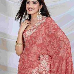 TASRIKA Floral Thread Embroidered Festive Saree-image-45