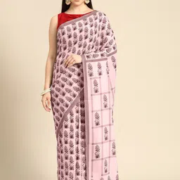 BUTA BUTI Ethnic Motifs Printed Pure Cotton Saree-image-84