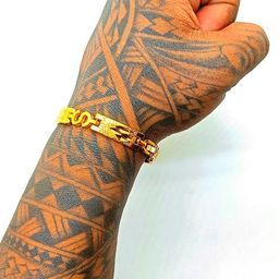 Dynamic Retail Global Men Stainless Steel Gold-Plated Link Bracelet-image-32