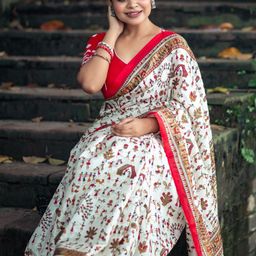 KALINI Warli Silk Blend Banarasi Saree-54