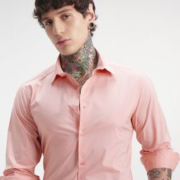 HIGHLANDER Men Solid Spread Collar Formal Shirt-image-51