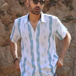 KRAFT INDIA Standard Abstract Printed Cuban Collar Shirt-image-20