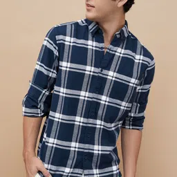 Fame Forever by Lifestyle Men Button-Down Collar Checked Cotton Casual Shirt-picture-15
