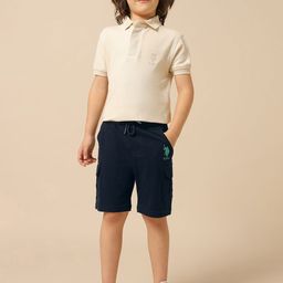 U.S. Polo Assn. Kids Boys Pure Cotton Mid-Rise Shorts-picture-28
