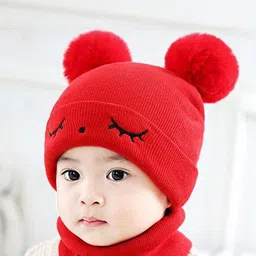 FIRMED STRING Unisex Kids Woollen Beanie-0