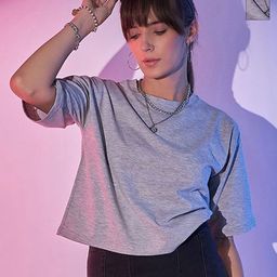 QIOA Women 2 Raw Edge Boxy T-shirt-image-51