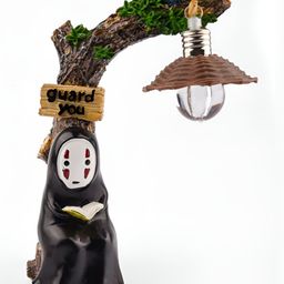 COMICSENSE Black Printed Acrylic Frusturical Shaped Table Lamp-31