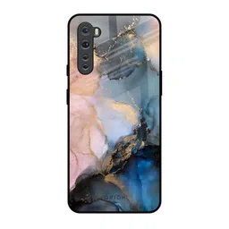 QRIOH Unisex OnePlus Nord Marble Ink Abstract Impact Resistant Glass Back Case-picture-15