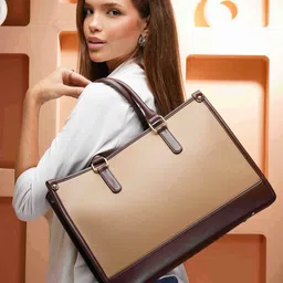 ALL ABOUT HER Striped Textured Structured Tote Bag-11