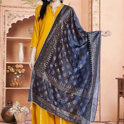 Moda Rapido Ethnic Motifs Printed Block Print Dupatta with Gotta Patti-picture-23