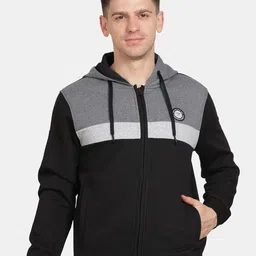 t-base Men Colourblocked Hooded Sweatshirt-image-81