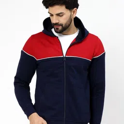 Kalt Men Colourblocked Hooded Sweatshirt-image-63