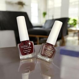 Indie Nail Set Of 4 Long Lasting Glossy Nail Polishs With Mini Filer & Potli - 5 ml Each-8