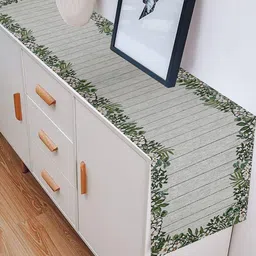 PRAKARTIK Green & Beige Floral Printed Pure Cotton Durable Table Runner-5