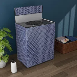 Kuber Industries Blue & White Printed Top Load Fully Automatic WashingMachineCover-image-38