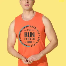 WOOSTRO Pack Of 2 Printed Gym Vests VWS26(HARD YELLOW)(RUN ORANGE)-image-36