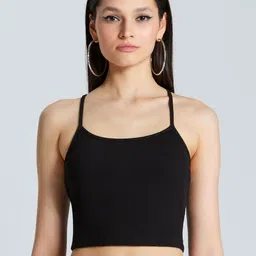 ZOMODA Tie-Up Neck Cotton Crop Top-image-66