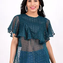 MINGLAY Women Self Design Regular Top-image-7