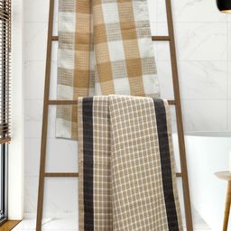 Athom Living Beige 2 Striped Cotton 210 GSM Bath Towel-image-38