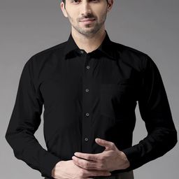 STUDIO NEXX Men Standard Spread Collar Solid Cotton Slim Fit Formal Shirt-image-84