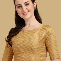 Oomph! Woven Design Boat Neck Saree Blouse-54
